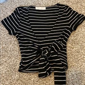 Striped wrap tee-shirt from Urban Outfitters